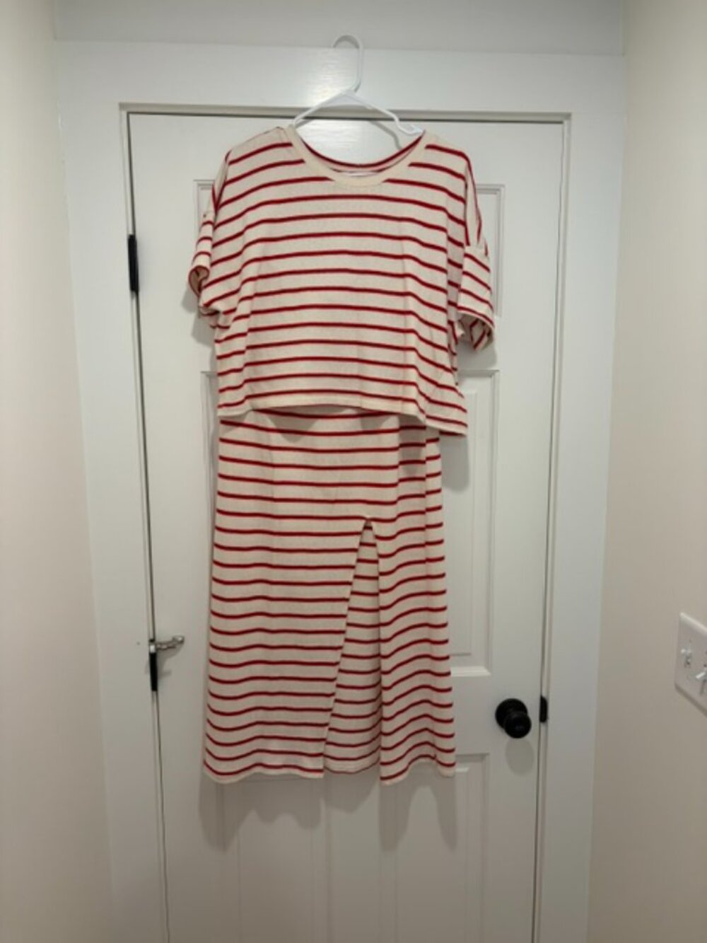 By Together Matching Set Large Red Stripe